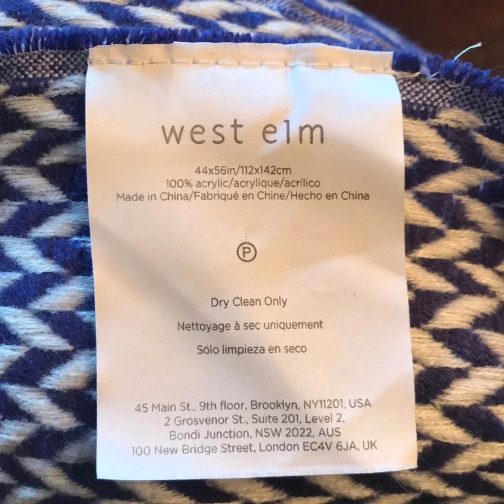 West Elm Warmest Throw Arrow Jacquard